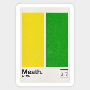 County Meath / Original Retro Style Minimalist Poster Design Sticker